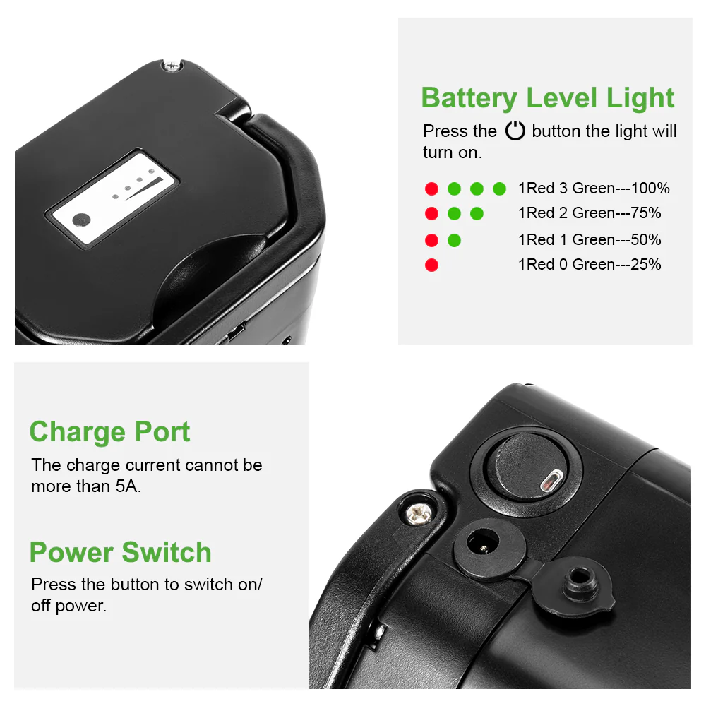 36V 10.4Ah(385Wh) Lithium-ion E-Bike Battery for Ansmann, Heinzmann, Avocet, Viking, Porta HK, Senglar, BBF, ElFei, SFM, Bergsieger - Image 4