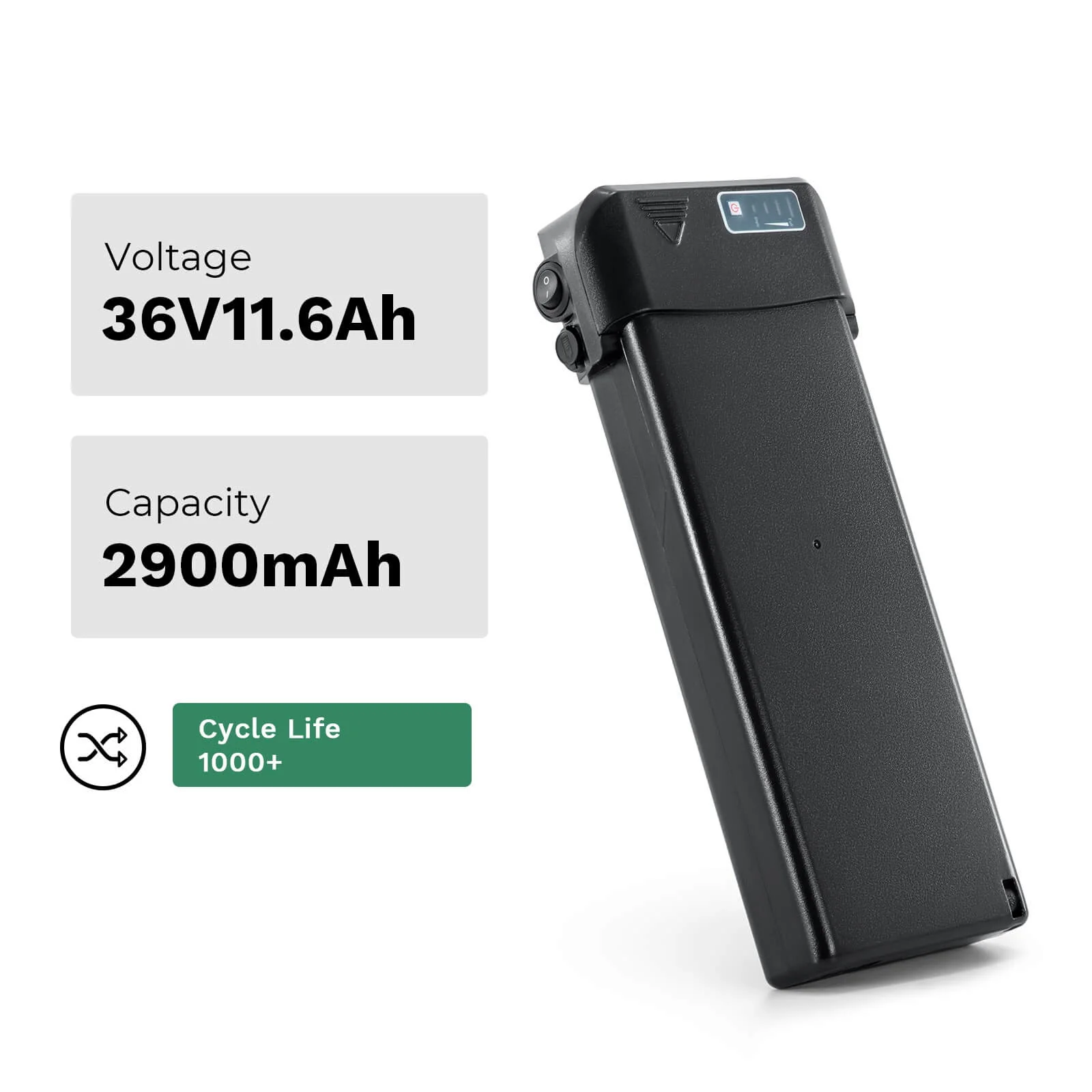36V 11.6Ah(429Wh) E-Bike Li-ion Battery Rear Rack Accu without charger for Zündapp Green 7.7 Z802 - Image 5