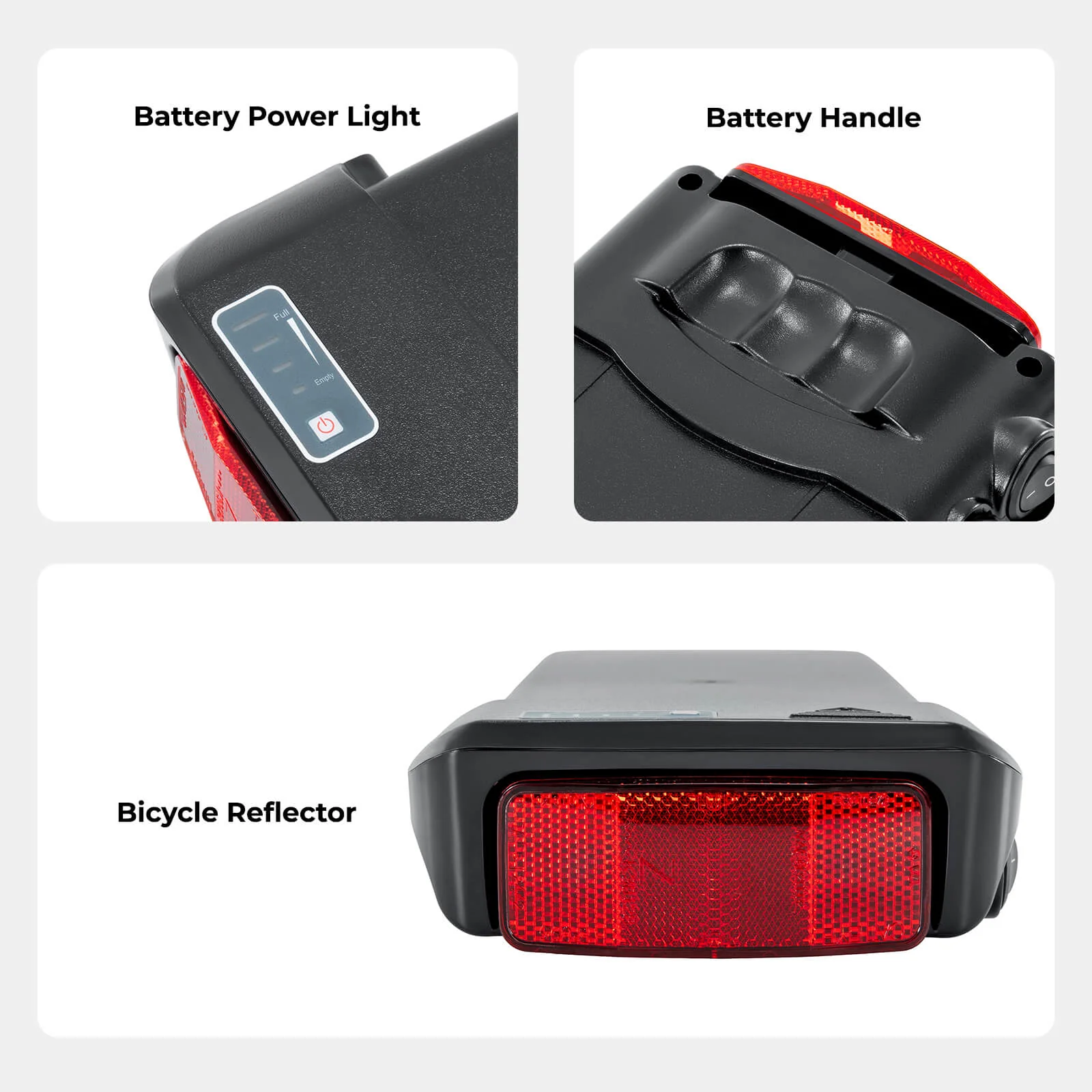36V 12.8Ah(473Wh) E-Bike Li-ion Battery Rear Rack Accu Replacement without Charger for Pedelec Zündapp Fongers Telefunken Provelo - Image 5