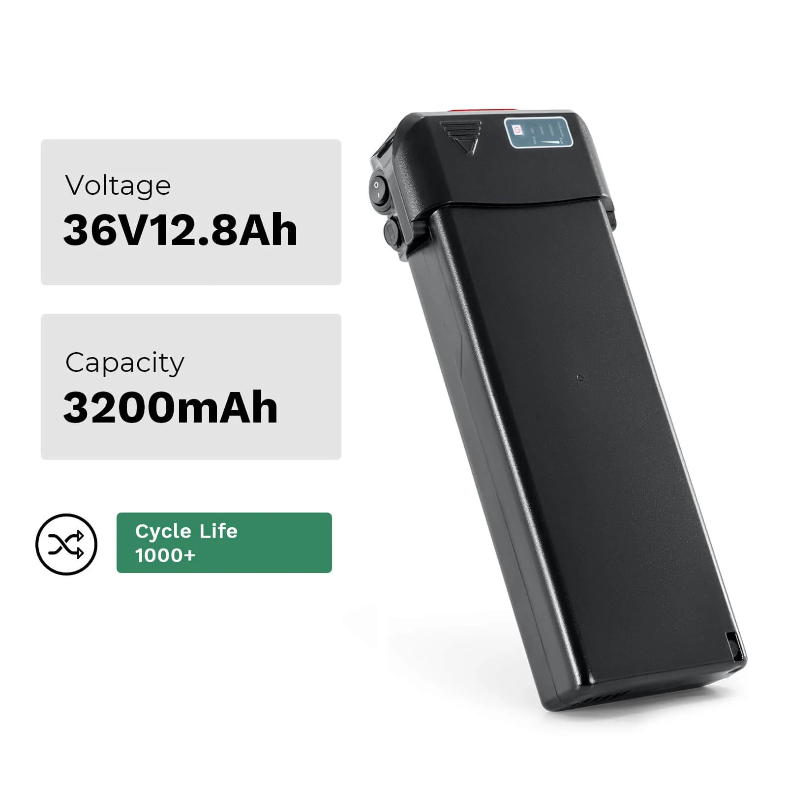 36V 12.8Ah(473Wh) E-Bike Li-ion Battery Rear Rack Accu Replacement without Charger for Pedelec Zündapp Fongers Telefunken Provelo - Image 6