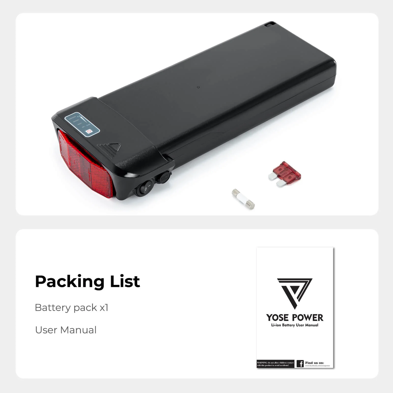 36V 12.8Ah(473Wh) E-Bike Li-ion Battery Rear Rack Accu Replacement without Charger for Pedelec Zündapp Fongers Telefunken Provelo - Image 9
