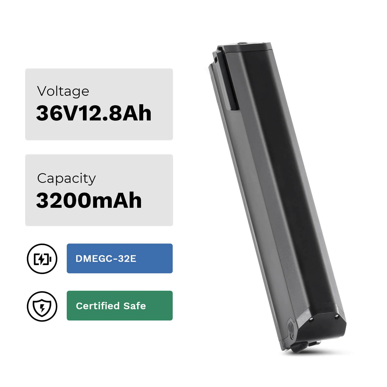 36V 12.8Ah(461Wh) Li-ion Battery SE-MI Intube Accu without Charger fit for Surpass, Nakamura - Image 4