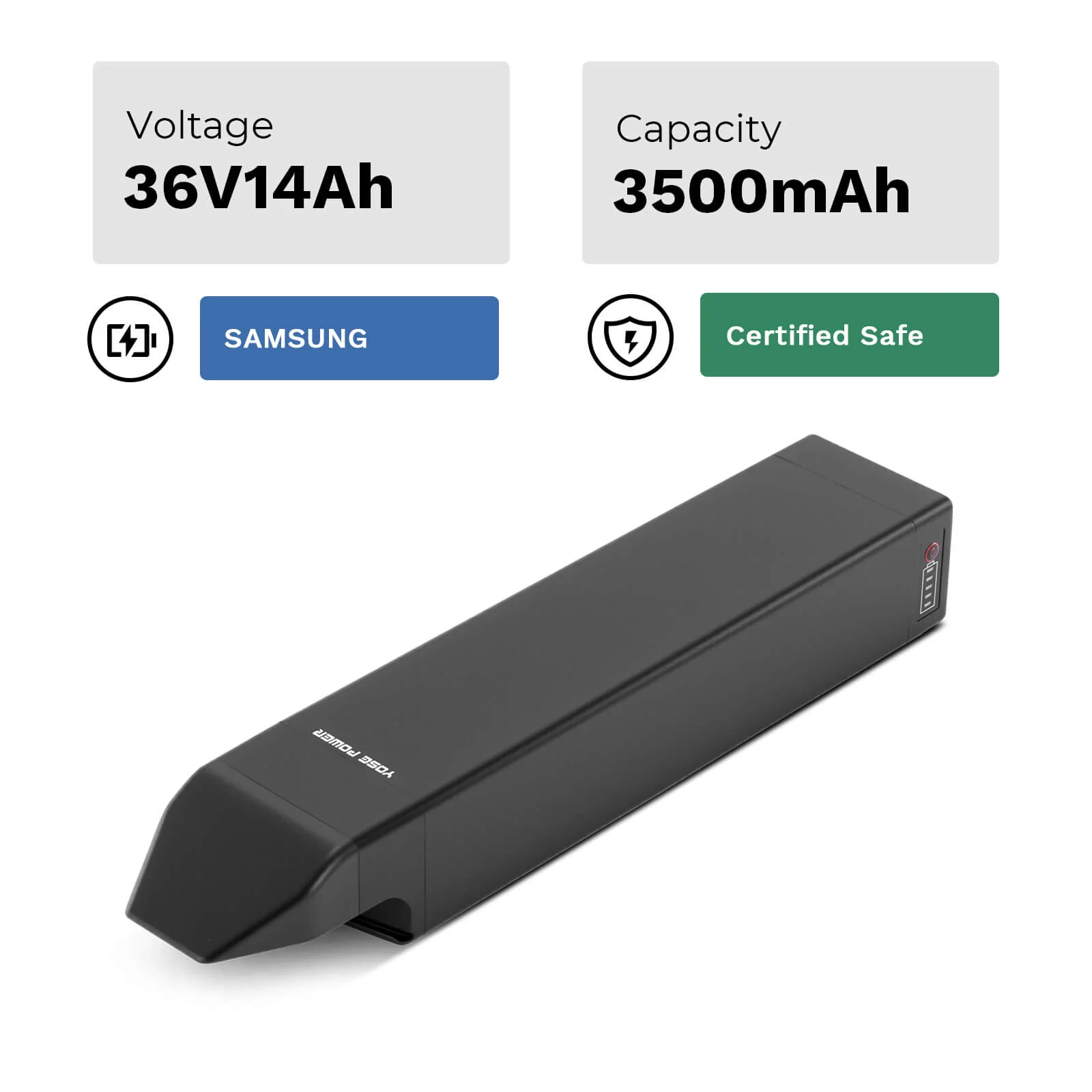 36V 14Ah Phylion Li-ion Battery Joycube DT-12 Accu for TELEFUNKEN Aufsteiger M930, Prophete Graveler 22.ESM.10, Prophete Entdecker 22.EST.05, and E-Bikes Pedelecs of TOTEM, Tretwerk, Adore - Image 3