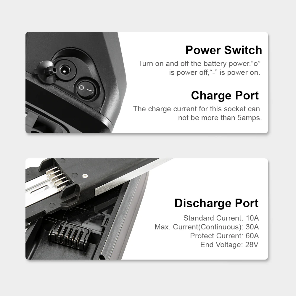 36V 15.6Ah(577Wh) Hailong-Plus Original Cell Li-ion E-Bike Battery with 5 Flat Pin Plug NOT ROUND PINS - Image 3