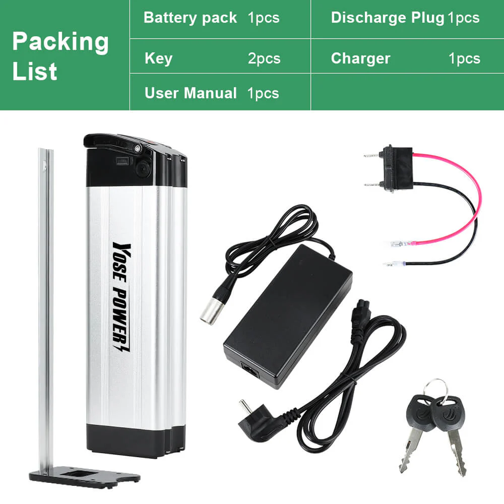 36V 15.6Ah(577Wh) SilverFish E-Bike Battery Electric Bike Li-ion Accu with USB Port for MiFa, Rex, Prophete, Aldi - Image 6