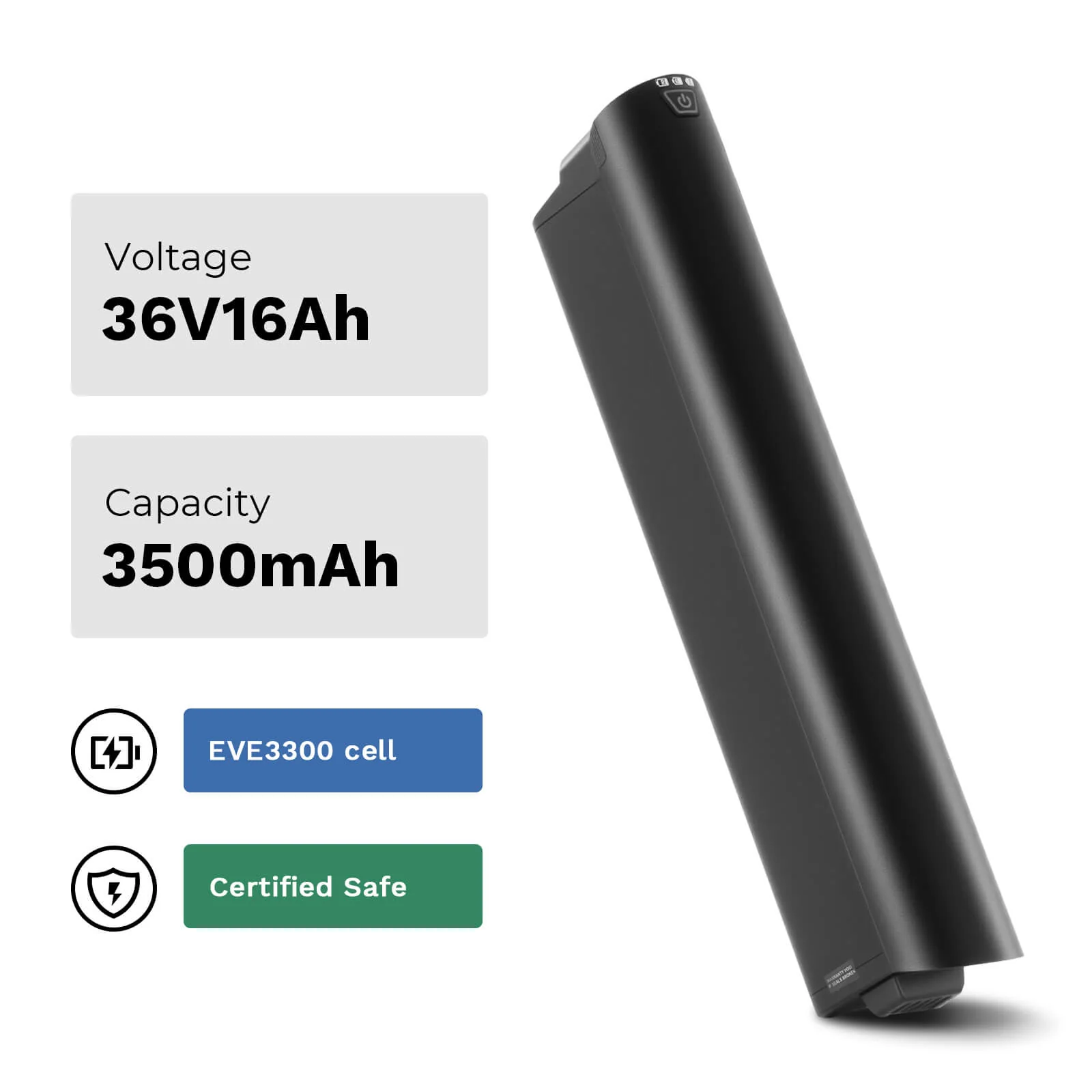 36V 16Ah(576Wh) Li-ion E-Bike Accu Intube Battery for HillMiles Bike Battery, Jasion EB5 Roamer/Touroll J1 ST Trekk/Samebike RS-A01 Pro-T Urban - Image 4