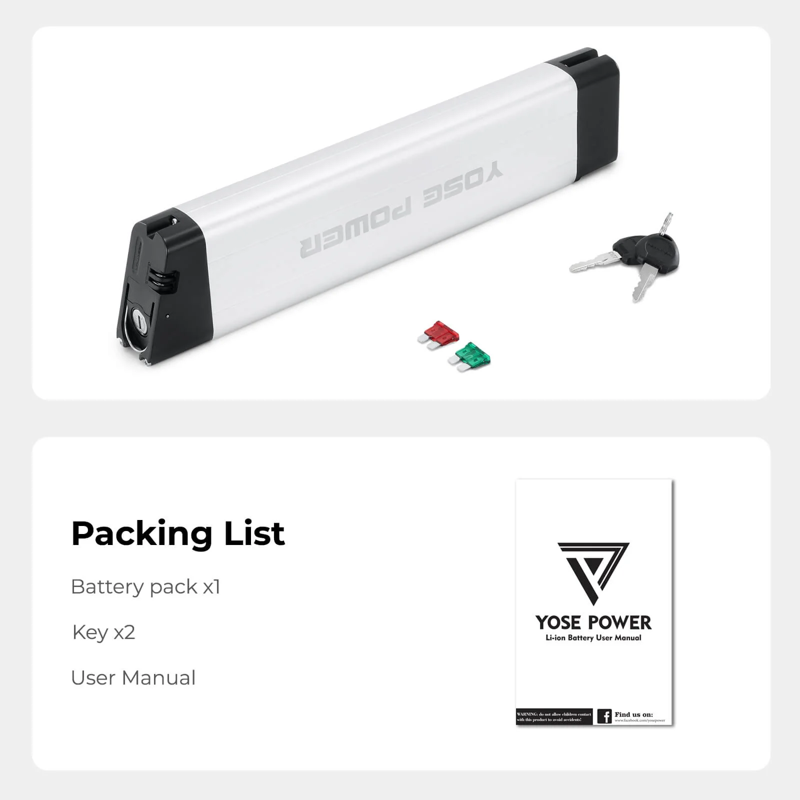 36V 9.6Ah(355Wh) E-Bike Li-ion Battery Inframe Accu USB Port without Charger for Zündapp Z101 and F.lli Schiano - Image 7
