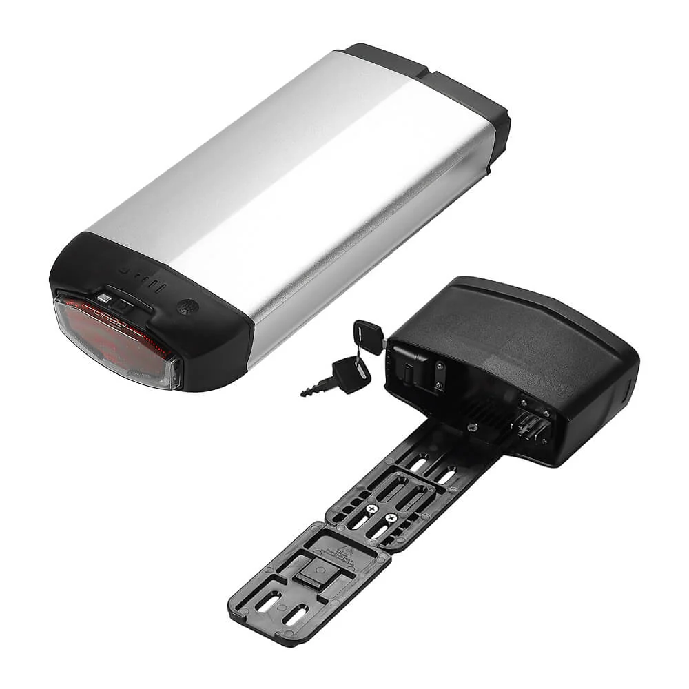 36V 13Ah/15.6Ah/17.4Ah E-Bike Li-ion Battery Taillight with/without Rear Carrier for 26"-28" Bike with V-Brake and Disc Brake - Image 11