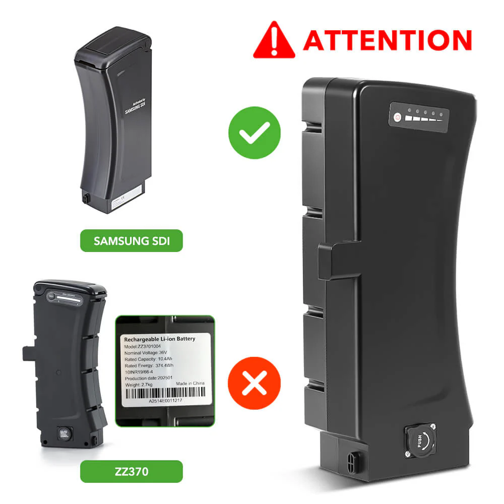 36V 13Ah(481Wh)/16Ah(592Wh) Li-ion Battery SDI Side-Click without Charger Fit for Prophete, Zündapp, Kreidler - Image 3