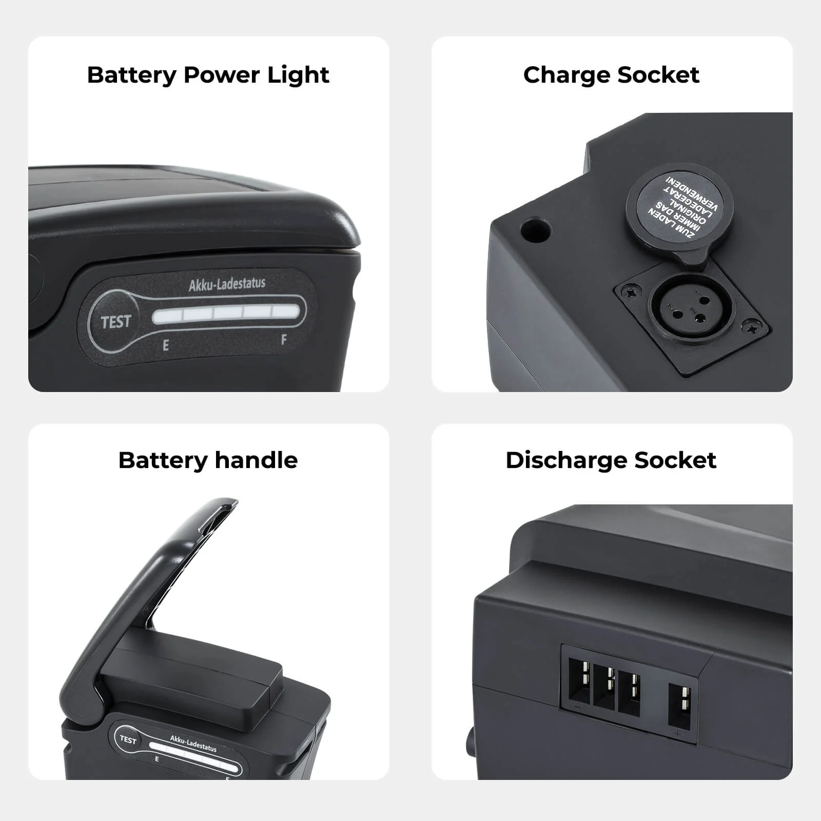 36V 10.4Ah/12.8Ah Li-ion Battery Replacement Accu ZZ370 without Charger for E-Bikes with SideClick Akku from Prophete, Kreidler, Zündapp - Image 3