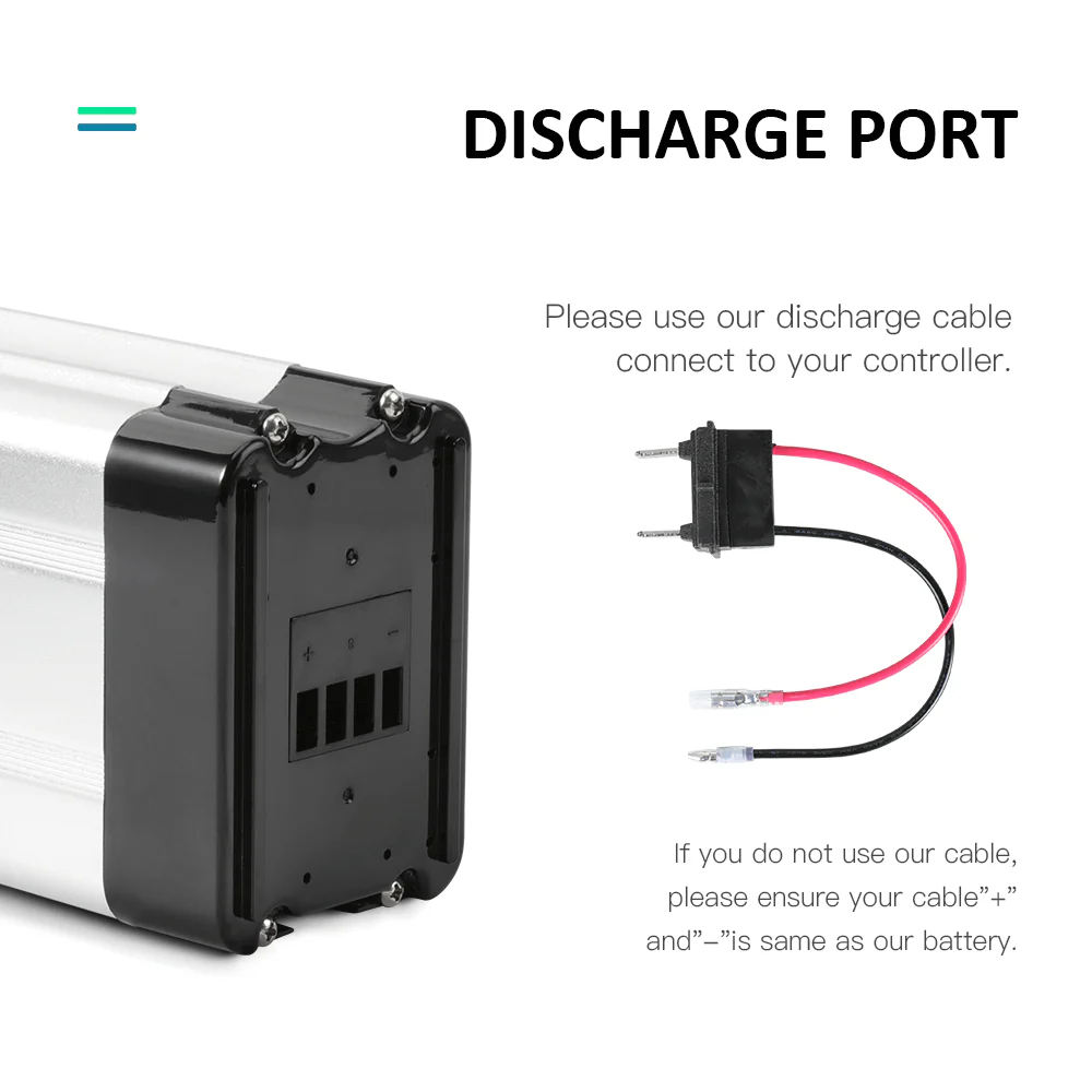 36V 10.4Ah/18.2Ah E-Bike Seat Tube Battery SilverFish for MiFa, Rex, Prophete, Aldi, Avocet, Viking, Byocycles, Phylion/XH370-10J, Zhenlong/ZL1010-F - Image 5