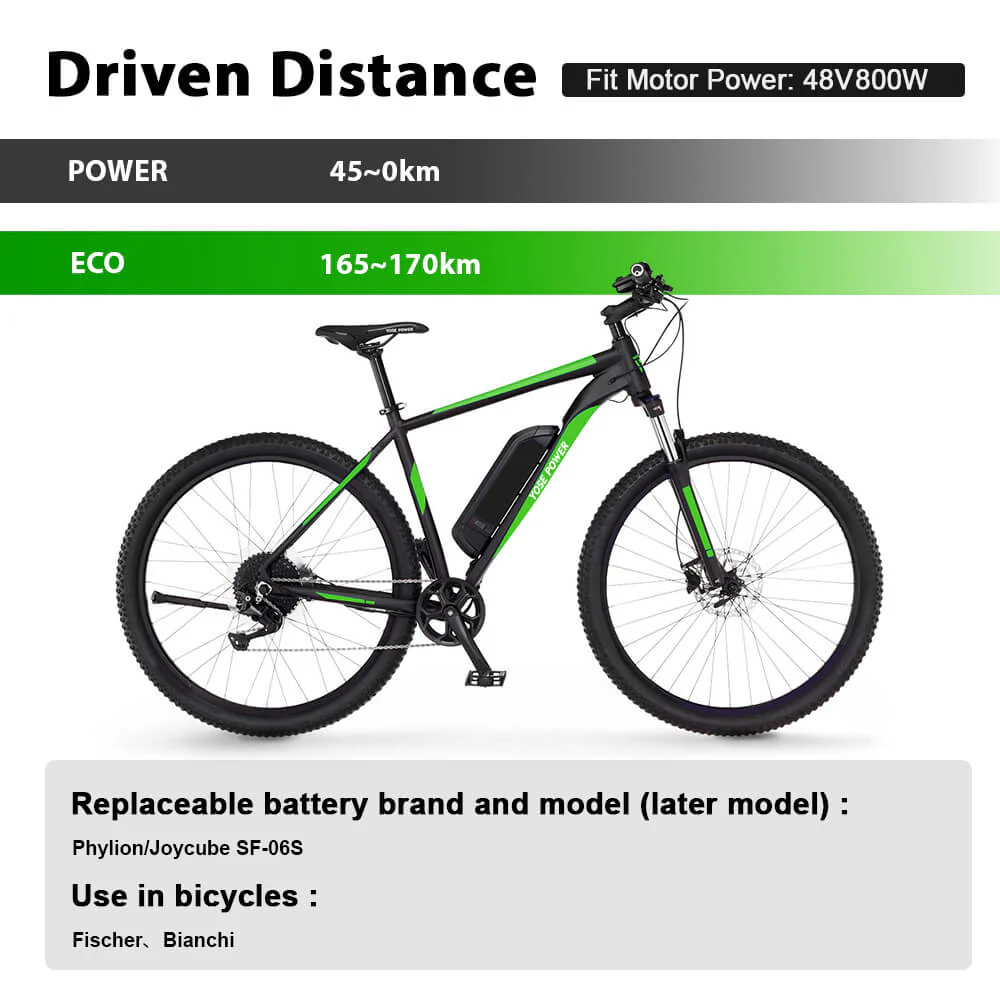 48V 11.6Ah(558Wh)/14Ah(615Wh) Phylion Accu SF-06S Joycube Battery JCEB480-11.6 for E-Bikes Pedelecs Fischer - Image 8