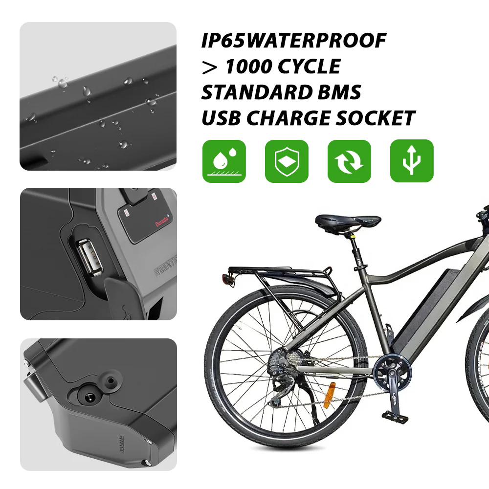 48V 13Ah(625Wh)/16Ah(770Wh) Reention Dorado-Plus Li-ion Battery for E-Bike NCM, LLobe, Fitifito, DeHawk - Image 5