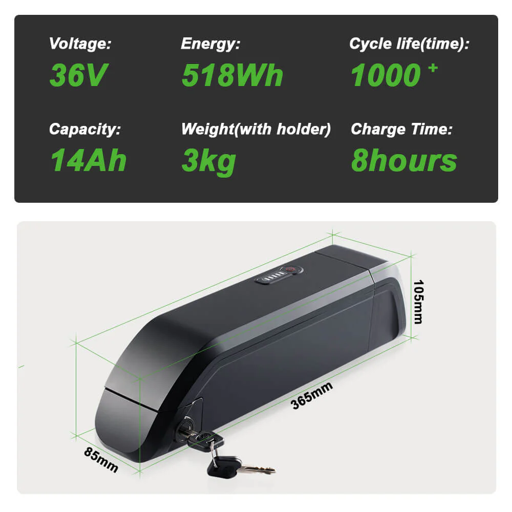 36V 11.6Ah(430Wh)/14Ah(518Wh) Original Li-ion Cell Lithium-ion Battery Electric Bicycle for Phylion SF-06L JOYCUBE/JCEB360-11.6 - Image 8