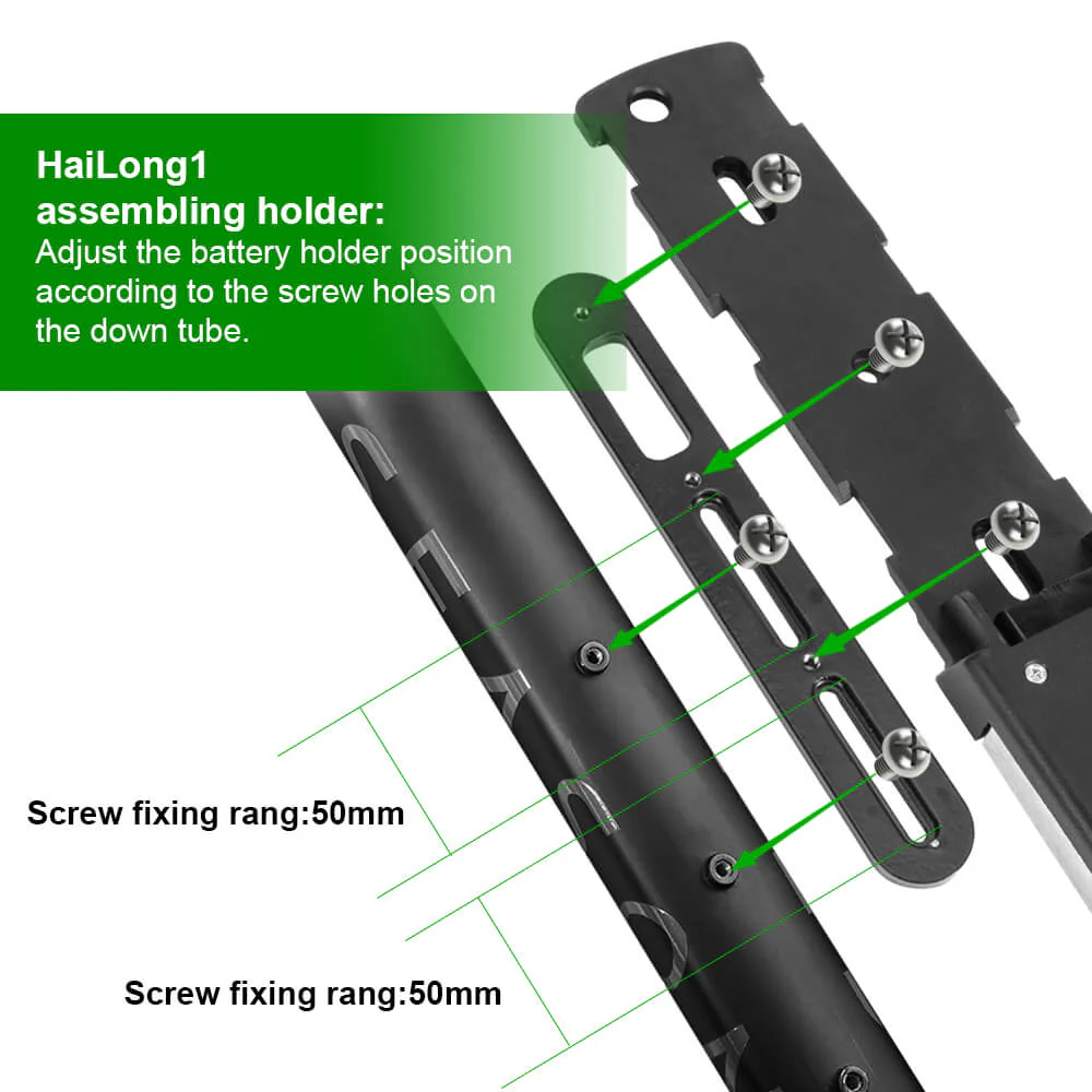 E-Bike Battery Installation Adjustment Bracket ONLY for Hailong Battery - Image 3