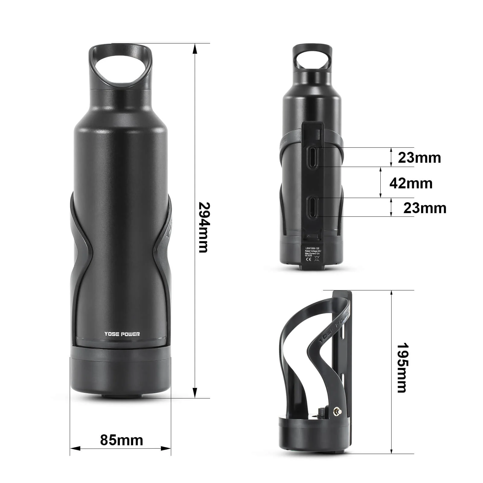 E-Bike Conversion Kit 36V 250W 27.5" Rear Cassette Motor Kit with 36V Bottle Battery Samsung Cell and Integrated Torque PAS Sensor Model A3 - Image 4