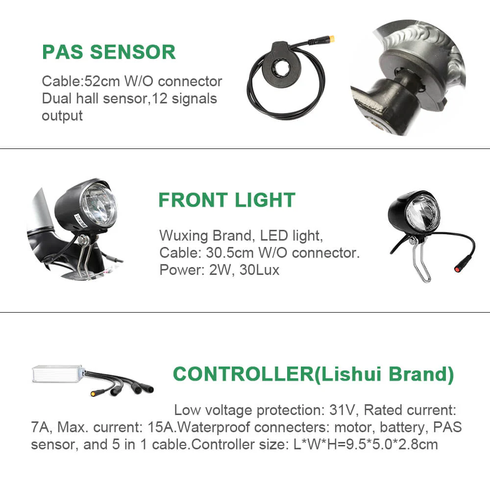 E-Bike Conversion Kit 36V 250W 28"(700C) Front Motor Kit Bicycle E-Bike Hub Motor in Silver without battery - Image 3