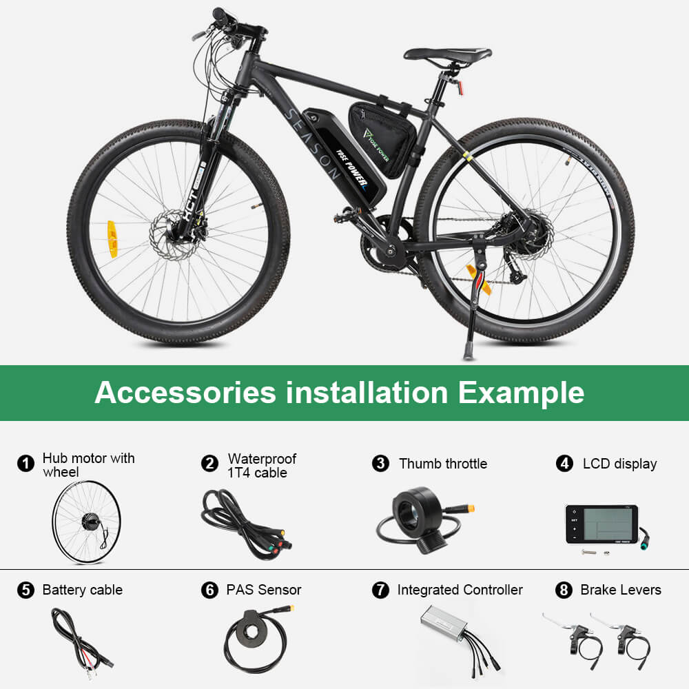 E-Bike Conversion Kit 36V 350W 28"(700C) Rear Cassette Motor Bicycle Hub Motor Conversion Kit - Image 9
