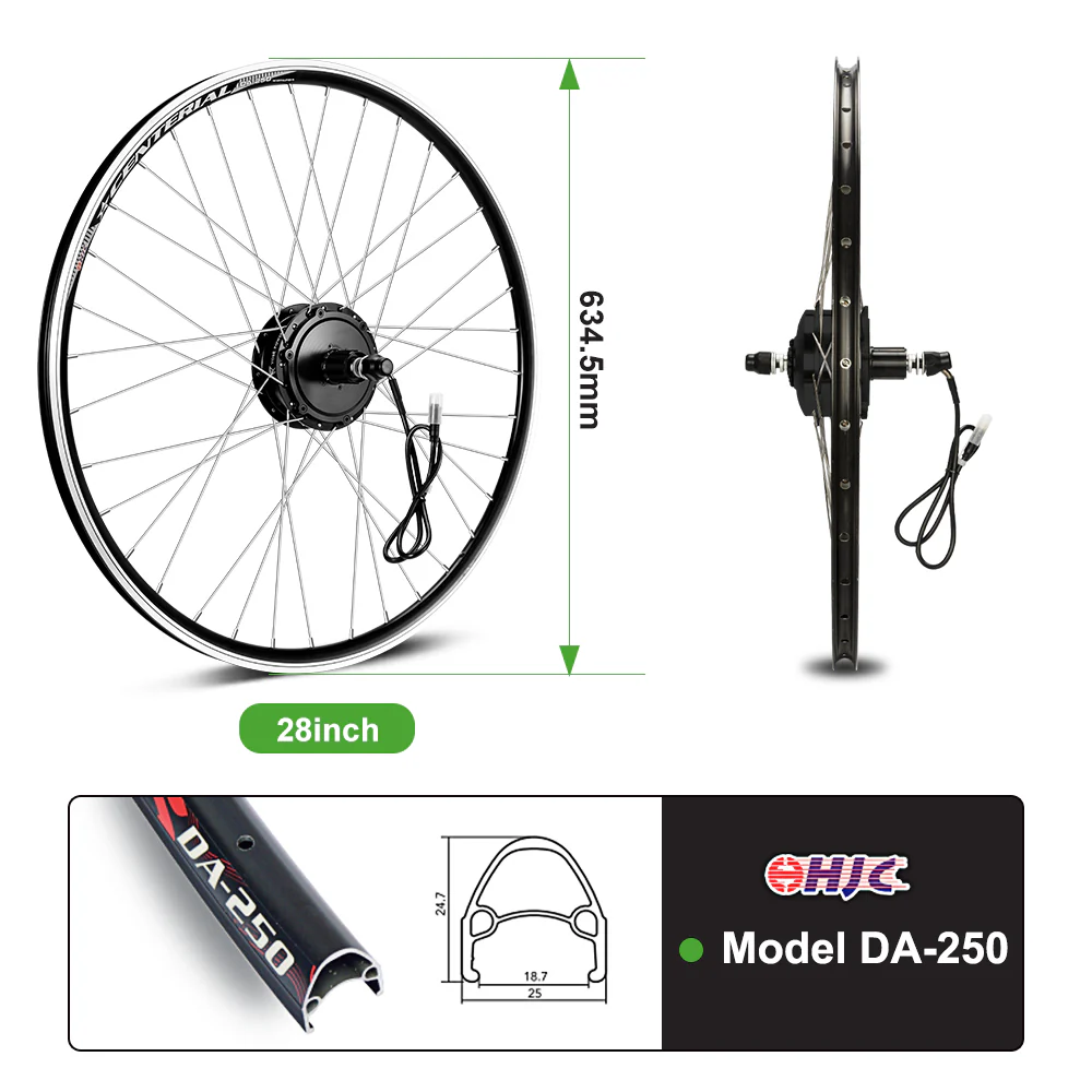 E-Bike Conversion Kit 36V 350W 28"(700C) Rear Motor Kit for Cassette with 36V 13Ah Battery and Charger - Image 4