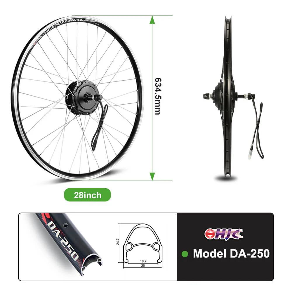 E-Bike Conversion Kit 36V 350W 28"(700C) Rear Motor Kit for Freewheel with 36V 13Ah Battery and Charger - Image 3