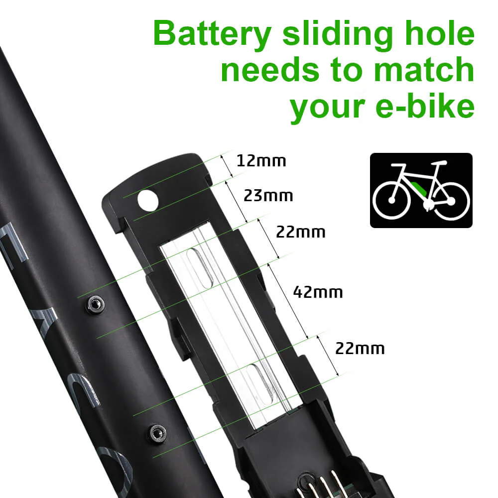 36V 15.6Ah/17.4Ah/20Ah Down Tube Hailong1-2 Battery Lithium-ion Accu E-Bike Electric Bicycle Bottle New Black DIY - Image 5