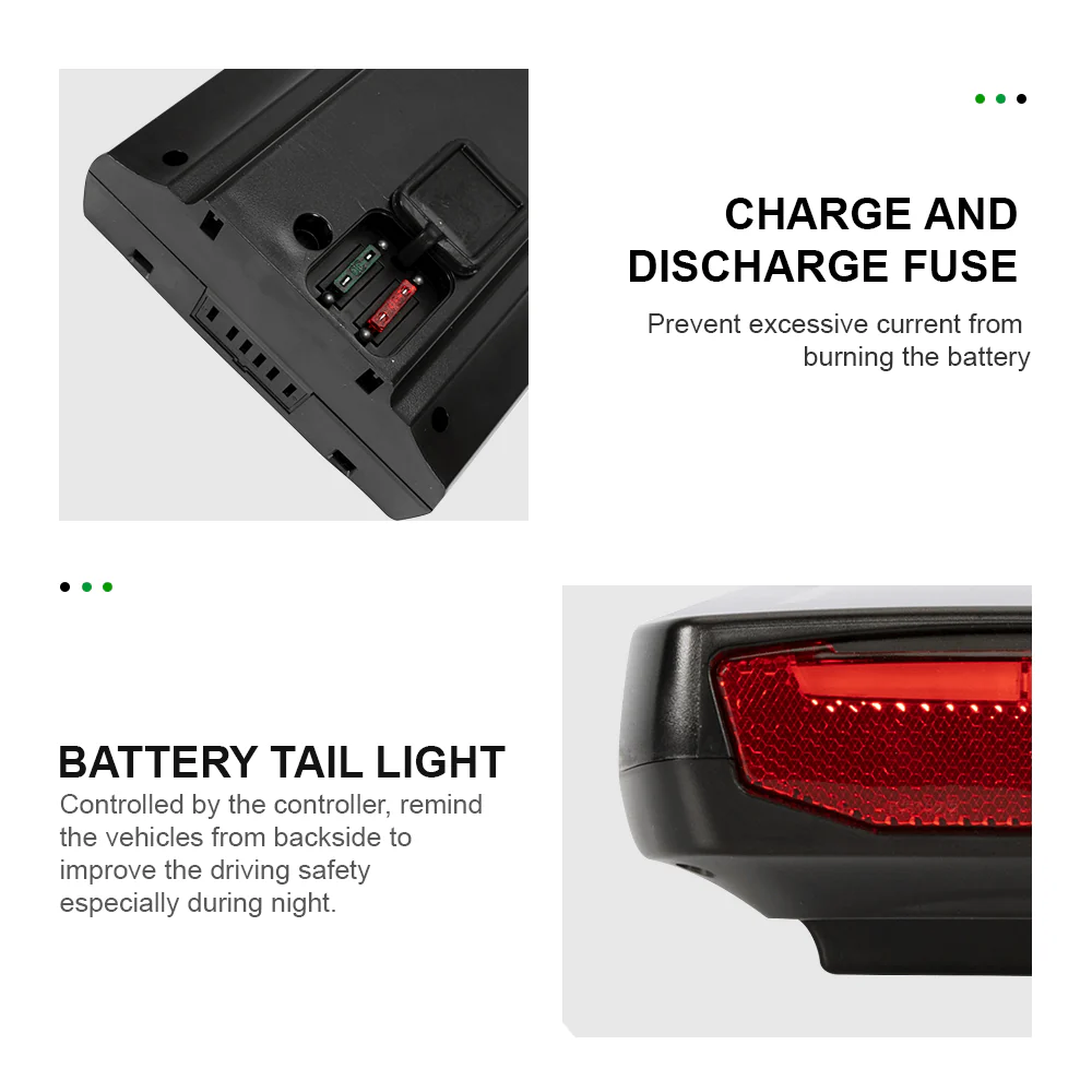 36V 13Ah(481Wh) E-Bike Rear Battery Phylion Joycube Wall-ES for Fischer, Axonette, SFM, Chrisson E-Bikes, Fischer Proline, Globus, Adriatica, Phylion/XH370-13J - Image 5
